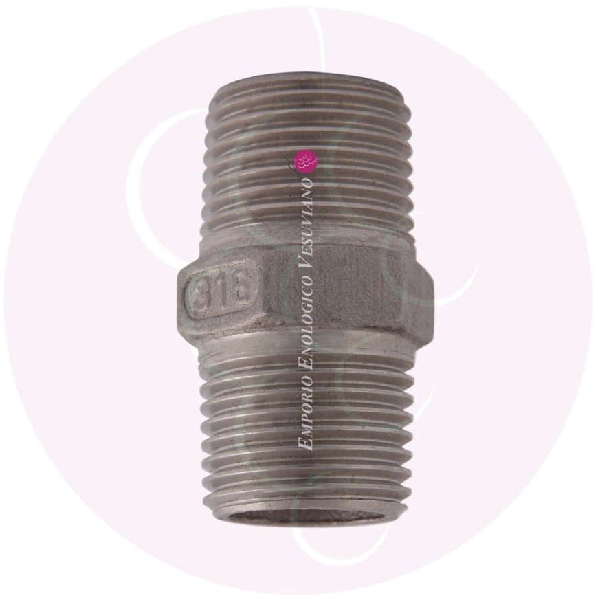 Nipplo Acciaio Inox Schedule 40 Nipplo Filettato In Acciaio Inox 304/L - 1/2" X 6", Spessore 40 (STD), Perfetto Per Tubazioni Nipplo Filettato Npt - Foto 6